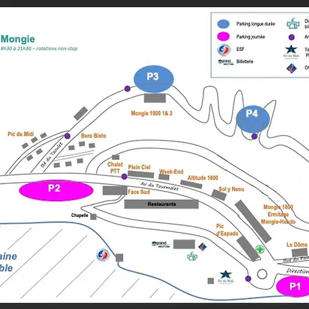 24 M2 - Classe 2 Etoiles - La Mongie Tourmalet - Pied Des Pistes - Balcon Plein Sud - Parking Public 公寓