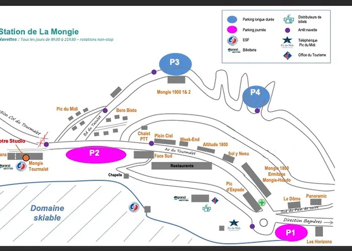 24 M2 - Classe 2 Etoiles - La Mongie Tourmalet - Pied Des Pistes - Balcon Plein Sud - Parking Public Apartment